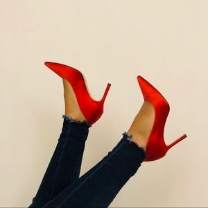 NWOT Red-Orange NineWest Heels